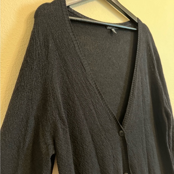 Eileen Fisher 100% Wool Cardigan Sweater Black Xl - Picture 3 of 13
